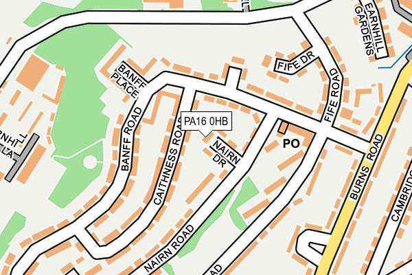 PA16 0HB map - OS OpenMap – Local (Ordnance Survey) PA16 0HB map - OS OpenMap – Local (Ordnance Survey)