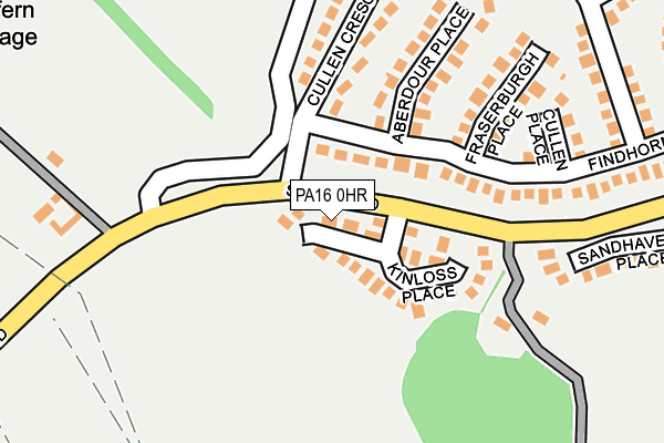 PA16 0HR map - OS OpenMap – Local (Ordnance Survey) PA16 0HR map - OS OpenMap – Local (Ordnance Survey)
