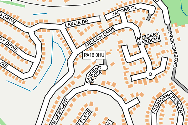 PA16 0HU map - OS OpenMap – Local (Ordnance Survey) PA16 0HU map - OS OpenMap – Local (Ordnance Survey)