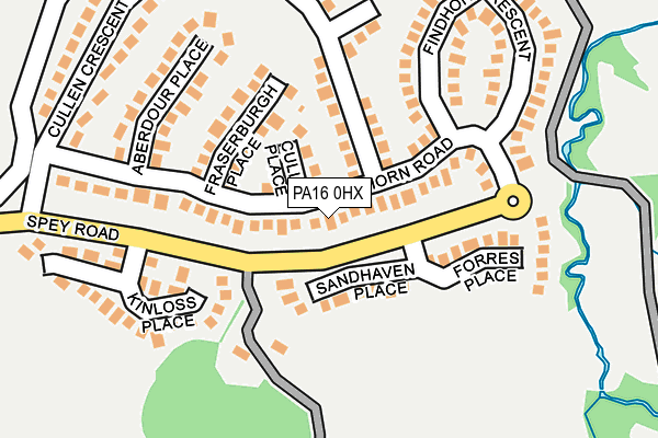 PA16 0HX map - OS OpenMap – Local (Ordnance Survey) PA16 0HX map - OS OpenMap – Local (Ordnance Survey)