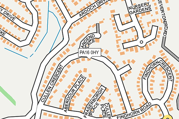 PA16 0HY map - OS OpenMap – Local (Ordnance Survey) PA16 0HY map - OS OpenMap – Local (Ordnance Survey)