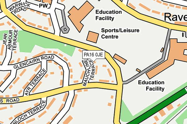 PA16 0JE map - OS OpenMap – Local (Ordnance Survey) PA16 0JE map - OS OpenMap – Local (Ordnance Survey)