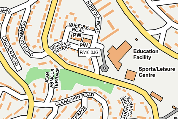 PA16 0JG map - OS OpenMap – Local (Ordnance Survey) PA16 0JG map - OS OpenMap – Local (Ordnance Survey)