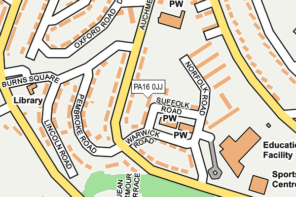 PA16 0JJ map - OS OpenMap – Local (Ordnance Survey) PA16 0JJ map - OS OpenMap – Local (Ordnance Survey)