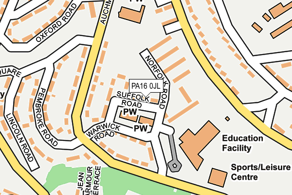 PA16 0JL map - OS OpenMap – Local (Ordnance Survey) PA16 0JL map - OS OpenMap – Local (Ordnance Survey)