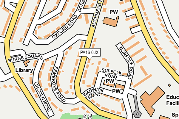 PA16 0JX map - OS OpenMap – Local (Ordnance Survey) PA16 0JX map - OS OpenMap – Local (Ordnance Survey)