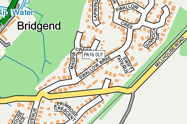 PA16 0LF map - OS OpenMap – Local (Ordnance Survey) PA16 0LF map - OS OpenMap – Local (Ordnance Survey)