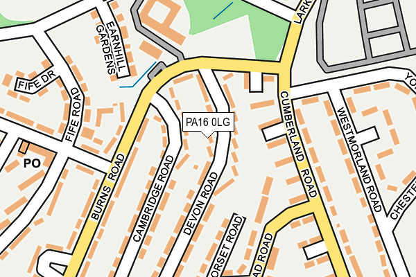 PA16 0LG map - OS OpenMap – Local (Ordnance Survey) PA16 0LG map - OS OpenMap – Local (Ordnance Survey)