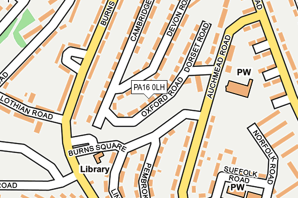 PA16 0LH map - OS OpenMap – Local (Ordnance Survey) PA16 0LH map - OS OpenMap – Local (Ordnance Survey)