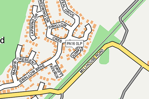 PA16 0LP map - OS OpenMap – Local (Ordnance Survey) PA16 0LP map - OS OpenMap – Local (Ordnance Survey)