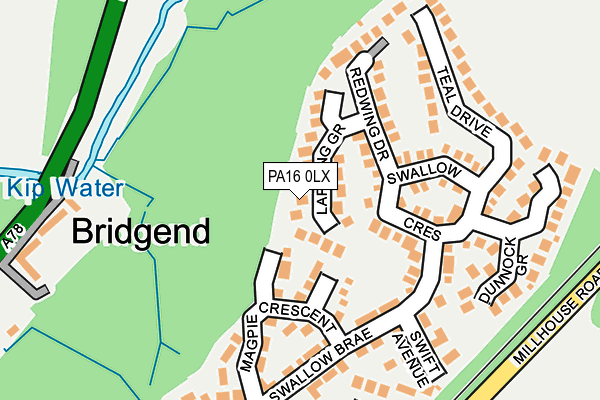 PA16 0LX map - OS OpenMap – Local (Ordnance Survey) PA16 0LX map - OS OpenMap – Local (Ordnance Survey)