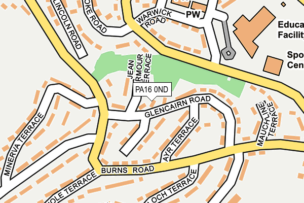 PA16 0ND map - OS OpenMap – Local (Ordnance Survey)