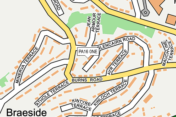 PA16 0NE map - OS OpenMap – Local (Ordnance Survey) PA16 0NE map - OS OpenMap – Local (Ordnance Survey)