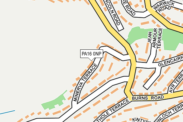 PA16 0NP map - OS OpenMap – Local (Ordnance Survey) PA16 0NP map - OS OpenMap – Local (Ordnance Survey)