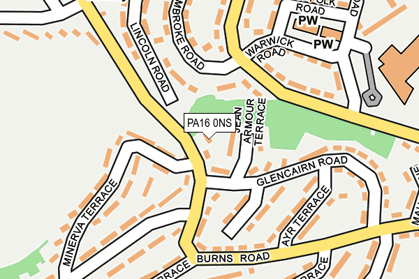 PA16 0NS map - OS OpenMap – Local (Ordnance Survey) PA16 0NS map - OS OpenMap – Local (Ordnance Survey)