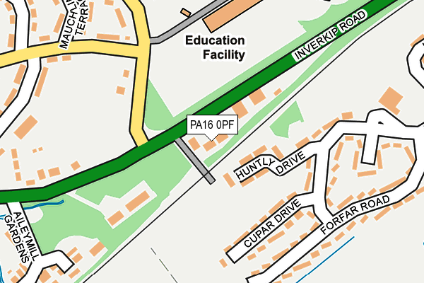 PA16 0PF map - OS OpenMap – Local (Ordnance Survey) PA16 0PF map - OS OpenMap – Local (Ordnance Survey)