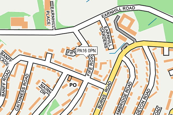 PA16 0PN map - OS OpenMap – Local (Ordnance Survey) PA16 0PN map - OS OpenMap – Local (Ordnance Survey)