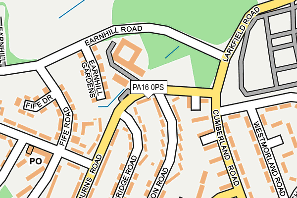 PA16 0PS map - OS OpenMap – Local (Ordnance Survey) PA16 0PS map - OS OpenMap – Local (Ordnance Survey)