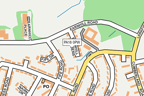 PA16 0PW map - OS OpenMap – Local (Ordnance Survey) PA16 0PW map - OS OpenMap – Local (Ordnance Survey)