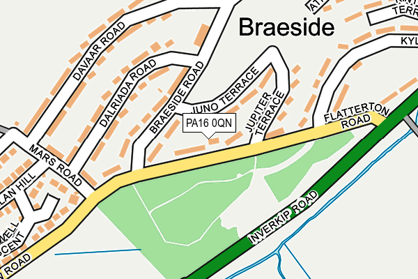 PA16 0QN map - OS OpenMap – Local (Ordnance Survey) PA16 0QN map - OS OpenMap – Local (Ordnance Survey)