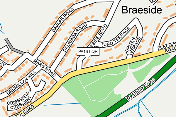 PA16 0QR map - OS OpenMap – Local (Ordnance Survey) PA16 0QR map - OS OpenMap – Local (Ordnance Survey)