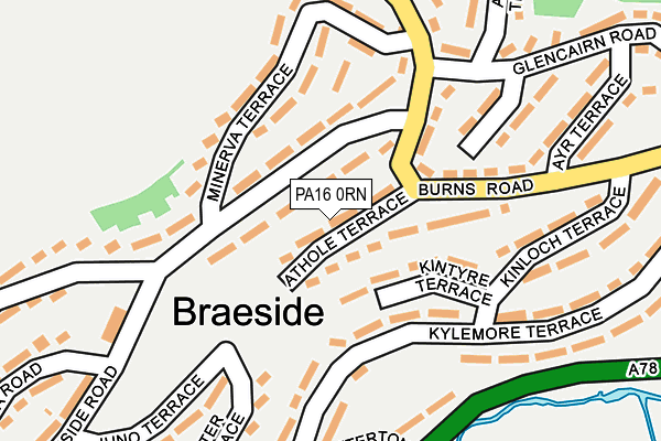 PA16 0RN map - OS OpenMap – Local (Ordnance Survey) PA16 0RN map - OS OpenMap – Local (Ordnance Survey)