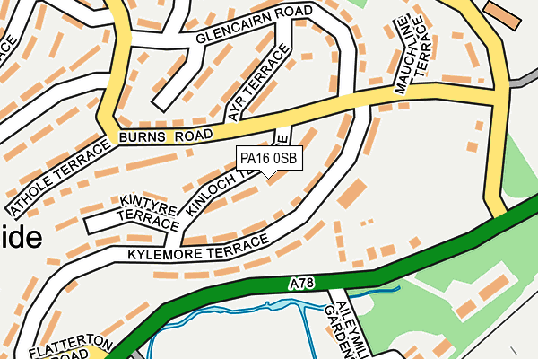 PA16 0SB map - OS OpenMap – Local (Ordnance Survey) PA16 0SB map - OS OpenMap – Local (Ordnance Survey)