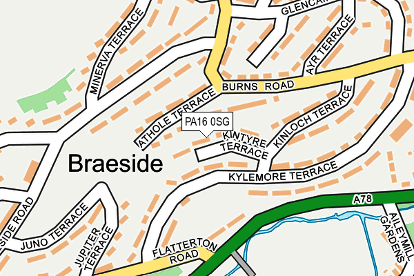 PA16 0SG map - OS OpenMap – Local (Ordnance Survey) PA16 0SG map - OS OpenMap – Local (Ordnance Survey)