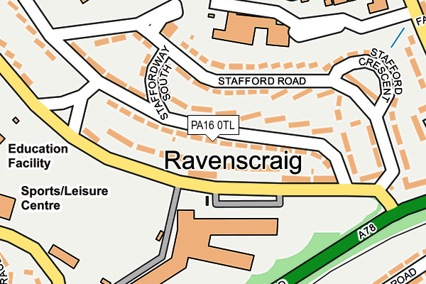 PA16 0TL map - OS OpenMap – Local (Ordnance Survey) PA16 0TL map - OS OpenMap – Local (Ordnance Survey)
