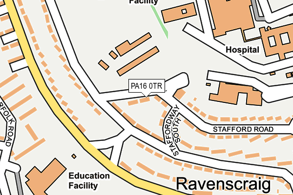 PA16 0TR map - OS OpenMap – Local (Ordnance Survey) PA16 0TR map - OS OpenMap – Local (Ordnance Survey)