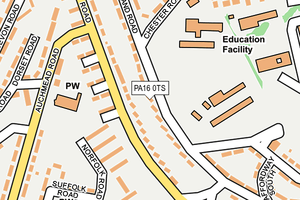 PA16 0TS map - OS OpenMap – Local (Ordnance Survey) PA16 0TS map - OS OpenMap – Local (Ordnance Survey)