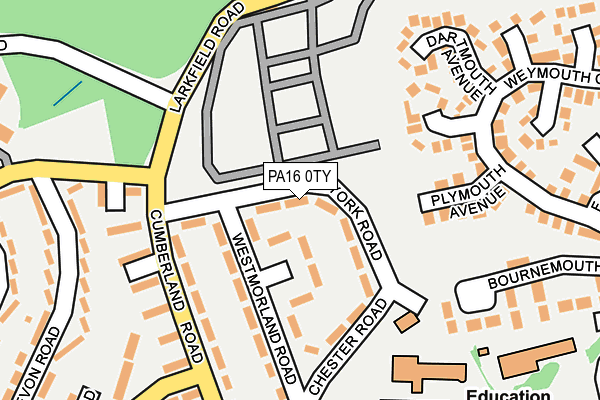 PA16 0TY map - OS OpenMap – Local (Ordnance Survey) PA16 0TY map - OS OpenMap – Local (Ordnance Survey)