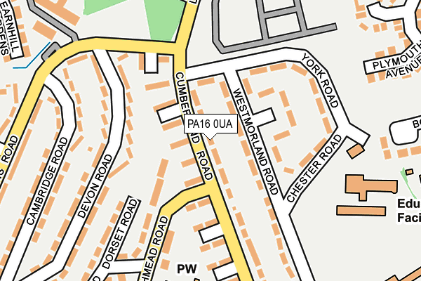 PA16 0UA map - OS OpenMap – Local (Ordnance Survey) PA16 0UA map - OS OpenMap – Local (Ordnance Survey)