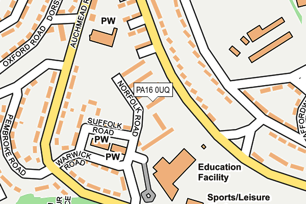 PA16 0UQ map - OS OpenMap – Local (Ordnance Survey) PA16 0UQ map - OS OpenMap – Local (Ordnance Survey)