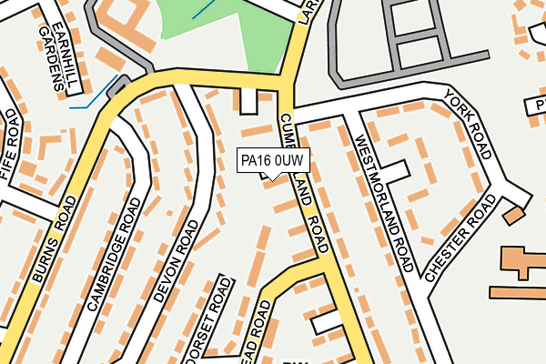 PA16 0UW map - OS OpenMap – Local (Ordnance Survey) PA16 0UW map - OS OpenMap – Local (Ordnance Survey)