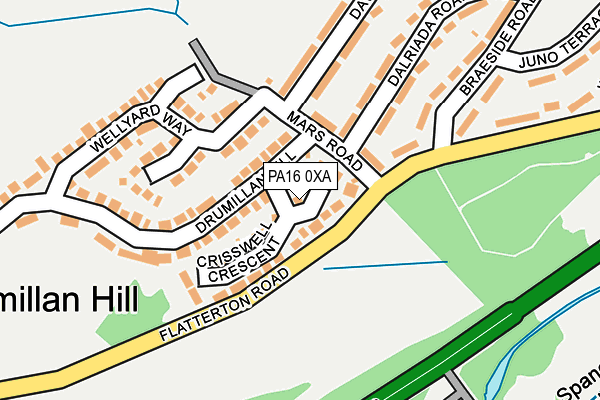 PA16 0XA map - OS OpenMap – Local (Ordnance Survey) PA16 0XA map - OS OpenMap – Local (Ordnance Survey)