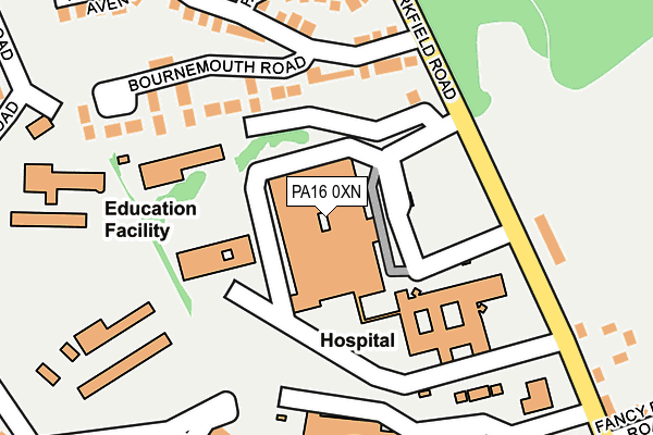 PA16 0XN map - OS OpenMap – Local (Ordnance Survey) PA16 0XN map - OS OpenMap – Local (Ordnance Survey)