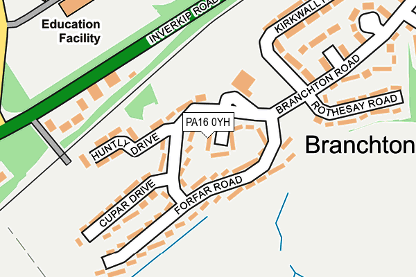 PA16 0YH map - OS OpenMap – Local (Ordnance Survey) PA16 0YH map - OS OpenMap – Local (Ordnance Survey)