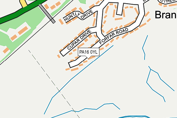 PA16 0YL map - OS OpenMap – Local (Ordnance Survey) PA16 0YL map - OS OpenMap – Local (Ordnance Survey)