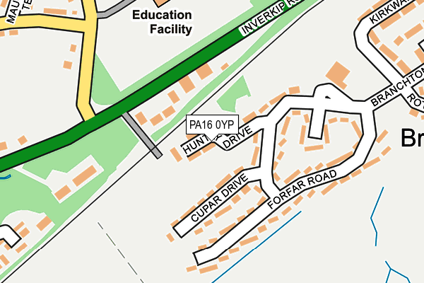 PA16 0YP map - OS OpenMap – Local (Ordnance Survey) PA16 0YP map - OS OpenMap – Local (Ordnance Survey)