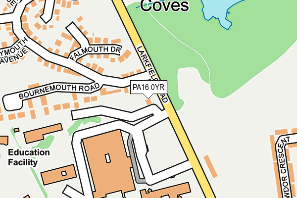 PA16 0YR map - OS OpenMap – Local (Ordnance Survey) PA16 0YR map - OS OpenMap – Local (Ordnance Survey)