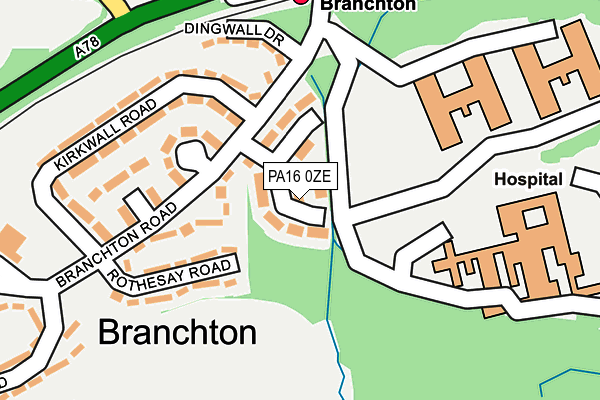 PA16 0ZE map - OS OpenMap – Local (Ordnance Survey) PA16 0ZE map - OS OpenMap – Local (Ordnance Survey)
