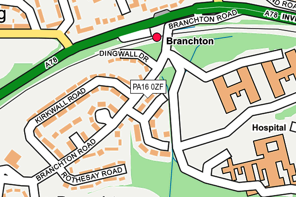 PA16 0ZF map - OS OpenMap – Local (Ordnance Survey) PA16 0ZF map - OS OpenMap – Local (Ordnance Survey)