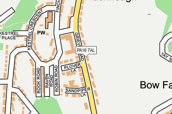 PA16 7AL map - OS OpenMap – Local (Ordnance Survey) PA16 7AL map - OS OpenMap – Local (Ordnance Survey)