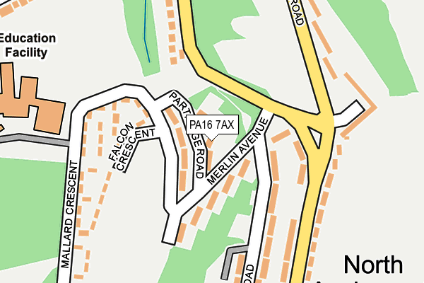 PA16 7AX map - OS OpenMap – Local (Ordnance Survey) PA16 7AX map - OS OpenMap – Local (Ordnance Survey)