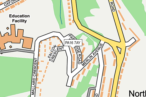 PA16 7AY map - OS OpenMap – Local (Ordnance Survey) PA16 7AY map - OS OpenMap – Local (Ordnance Survey)