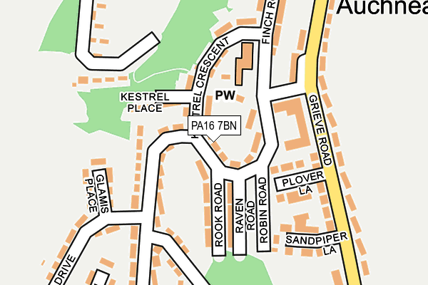 PA16 7BN map - OS OpenMap – Local (Ordnance Survey) PA16 7BN map - OS OpenMap – Local (Ordnance Survey)