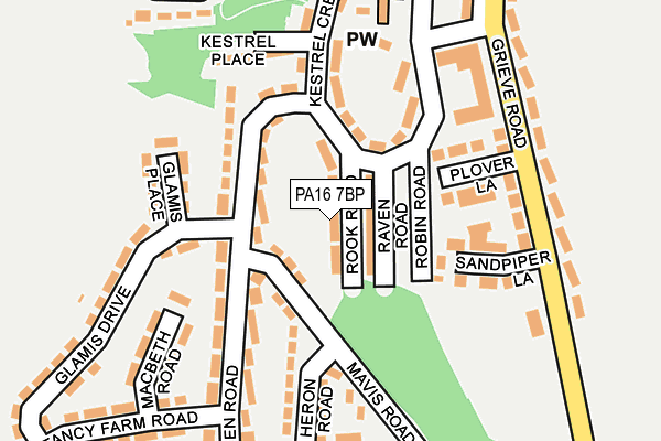 PA16 7BP map - OS OpenMap – Local (Ordnance Survey) PA16 7BP map - OS OpenMap – Local (Ordnance Survey)