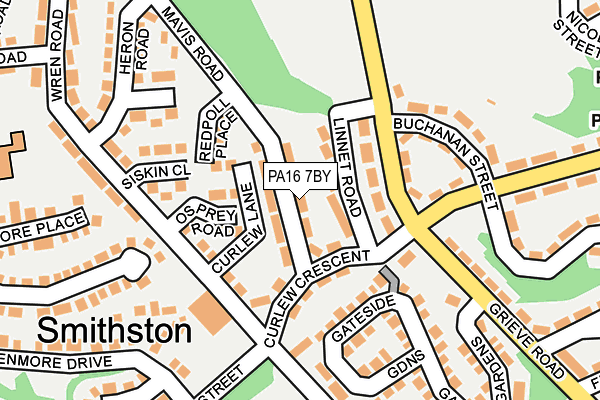 PA16 7BY map - OS OpenMap – Local (Ordnance Survey) PA16 7BY map - OS OpenMap – Local (Ordnance Survey)
