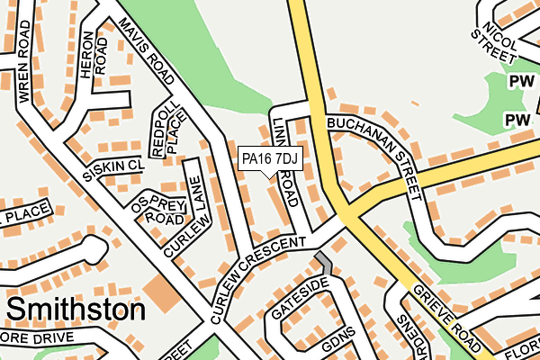 PA16 7DJ map - OS OpenMap – Local (Ordnance Survey) PA16 7DJ map - OS OpenMap – Local (Ordnance Survey)